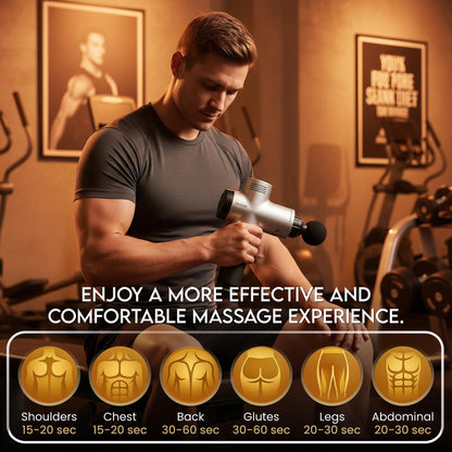 Reserve Gifts Co. Massage Gun Gift with Carrying Case - Deep Tissue Back Massager for Pain Relief with 6 Percussion Relaxation Heads - Silent Brushless Motor, Gift for Wife, Mother (White/Pearl)
