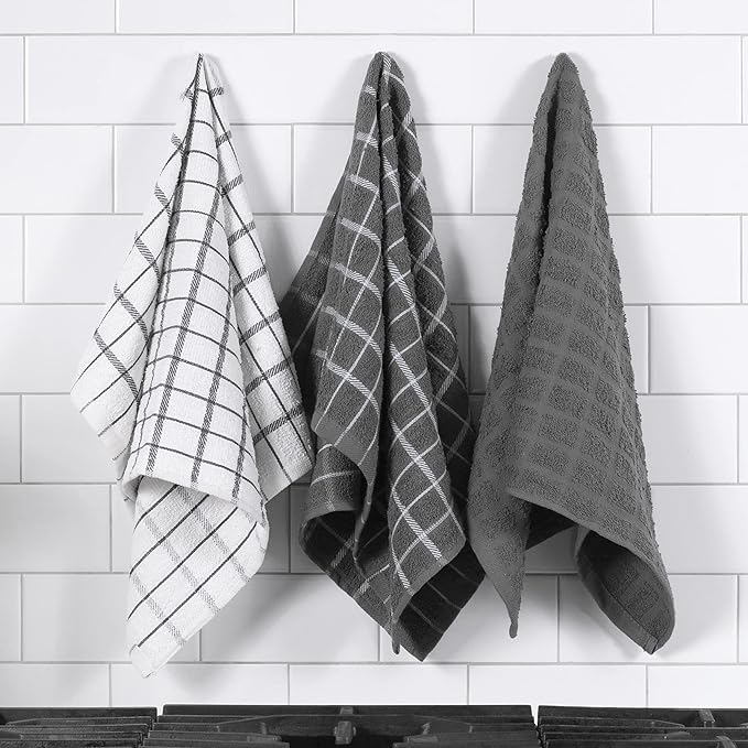 Ritz Premium 100% Cotton Terry Check Kitchen Dish Towels