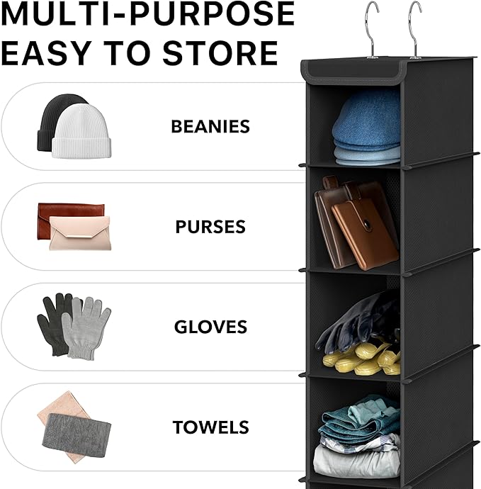 Simple Houseware 2 Pack 10 Shelves Hanging Organizer