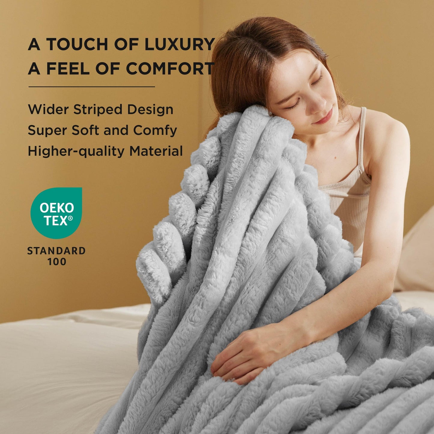 Bedsure Twin Blanket for Couch&Twin Blanket for Couch, Light Grey 60x80 Inches