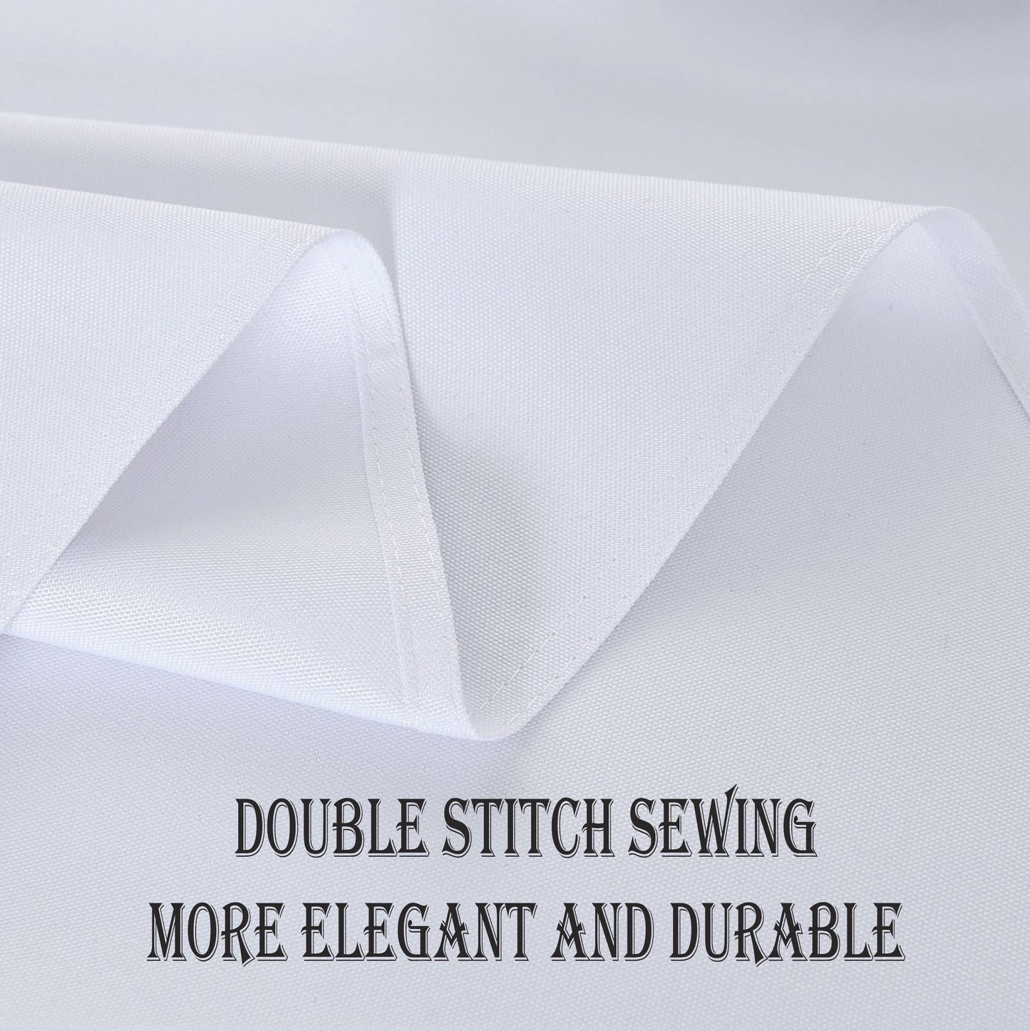 KAIPHO White Rectangle Tablecloth Waterproof Stain Resistant Wrinkle Free Table Cloth 210GSM Polyester Wipeable Table Cover for Party, Banquet, Indoor and Outdoor - Rectangular/Oblong, 60 x 84 inch