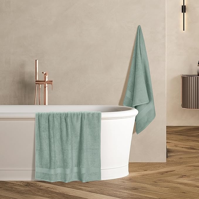 GLAMBURG Premium Cotton 4 Pack Bath Towel Set