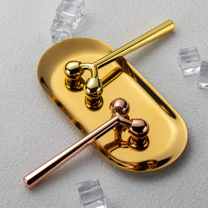 Tekson Faical Roller Massager, 3D Metal Face Massage Tool for Reduce Puffiness, Remove Eye Wrinkles, Face Lift, Increase Firmness, Anti-Aging, Skin Tightening (Zinc Alloy)
