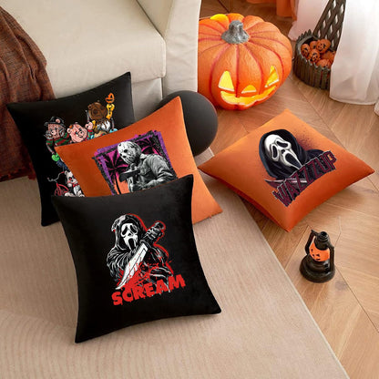 SUMELAY 10 Sheets Halloween Iron on Patches, Heat Transfer Vinyl, Iron on Decals, Horror Movie Characters Sticker for T-Shirt Clothes Bag Pillow Covers DIY Decorations