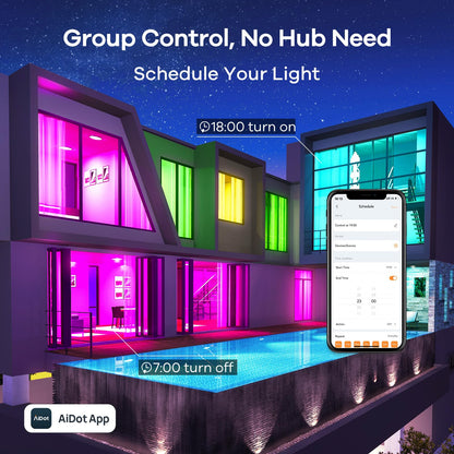 Linkind Smart Light Bulbs, Smart Bulb That Work with Alexa & Google Home, LED Light Bulbs Color Changing, 104 Preset Scene, Music Sync, A19 E26 2.4GHz RGBTW WiFi Bluetooth Light Bulb 60W, 800LM, 4Pack