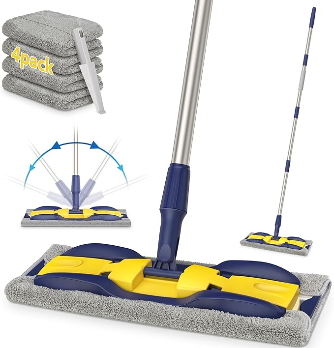Microfiber Mops for Hardwood Floor Cleaning: MEXERRIS Flat Floor Mop