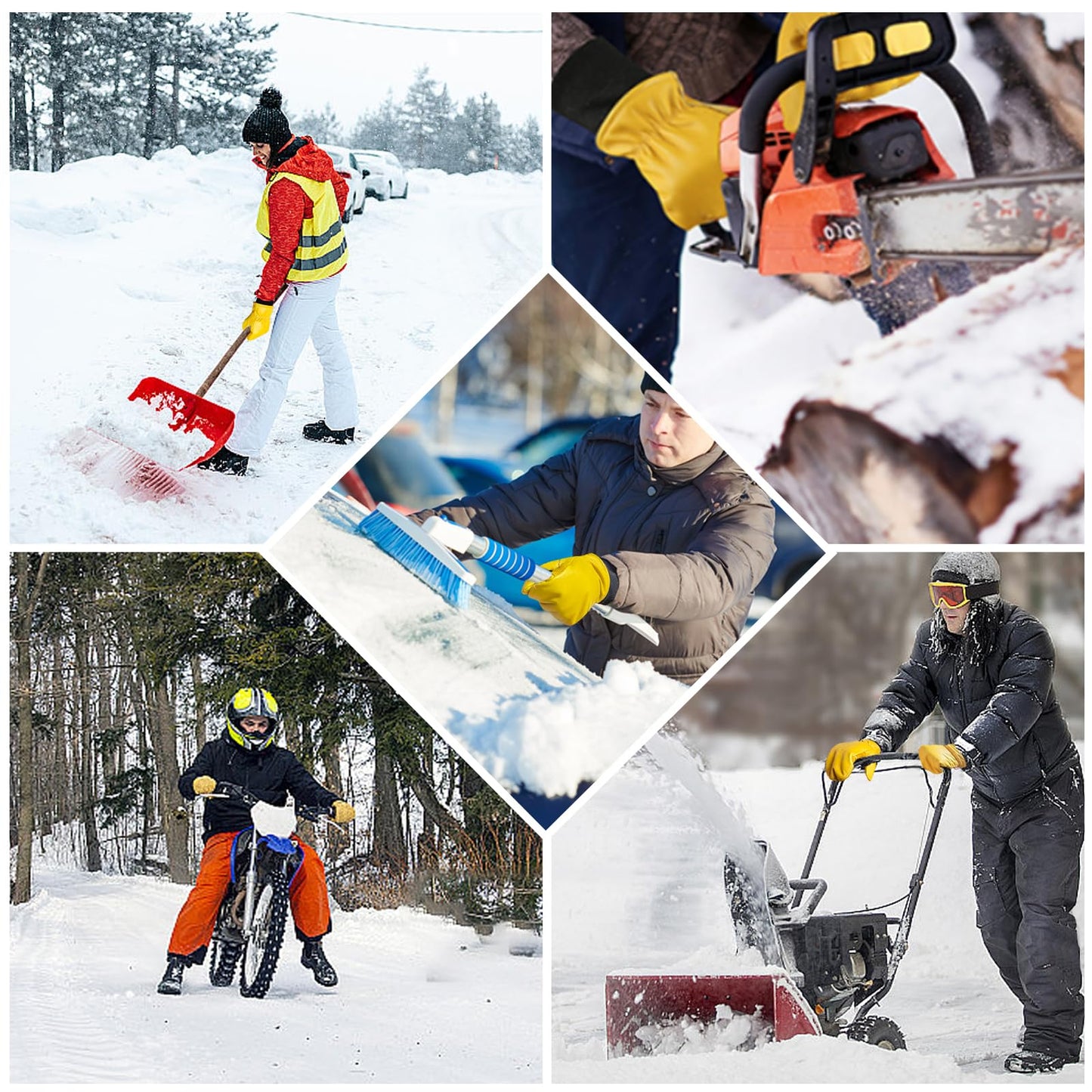DLY Winter Work Gloves,Leather Winter Work Gloves for Men and Women,Waterproof Winter Gloves with Waterproof Membrane,Warm Working Gloves for Construction, Equipment Operation, Driving, Road Machinery