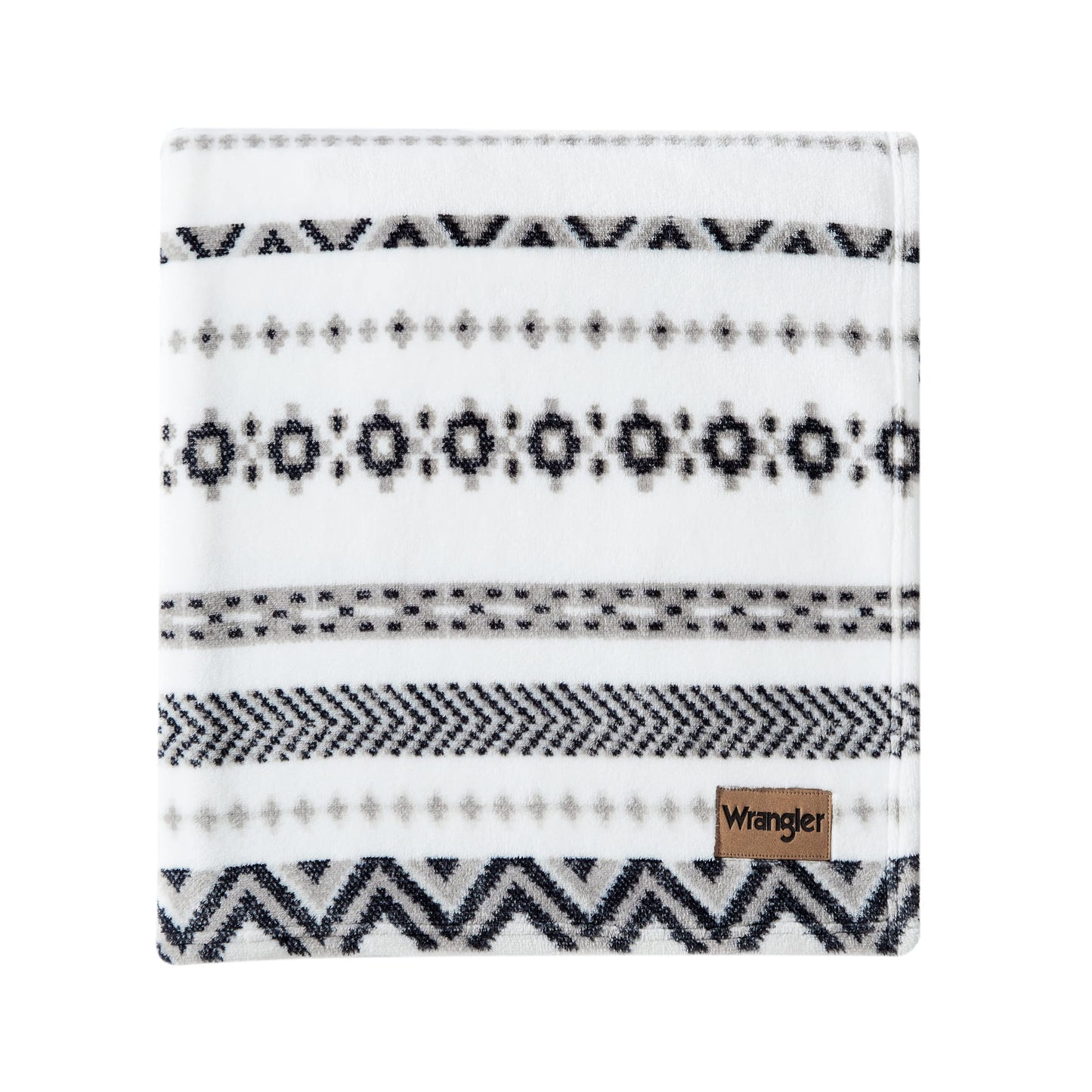Wrangler - Blanket, Super Soft Plush Bedding, Yellowstone Inspired Throw Blanket for Couch or Bed (Diamond Trail Black, 50" x 70")