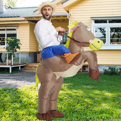 TOLOCO Inflatable Costume for Adults Cowboy Costume, Inflatable Horse Costume, Blow up Costume Adult Halloween Costumes
