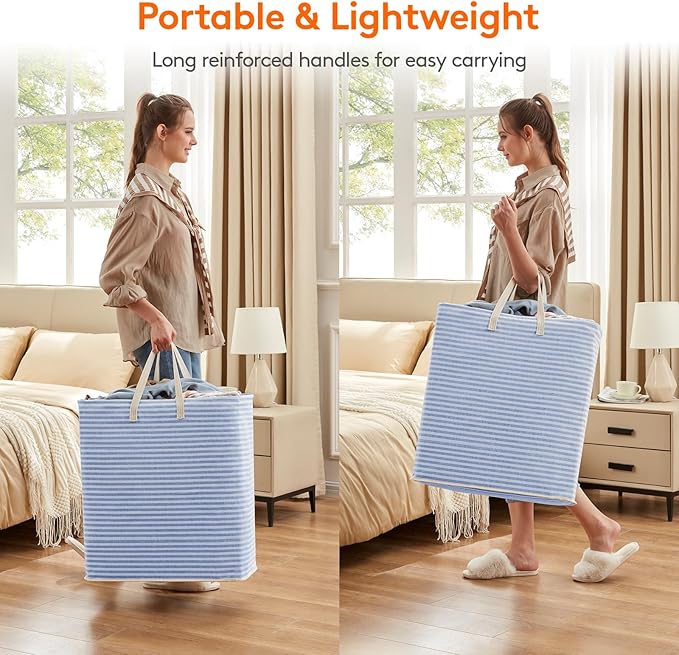 Lifewit 2 Pack Laundry Hamper Large Collapsible Laundry Baskets, Freestanding