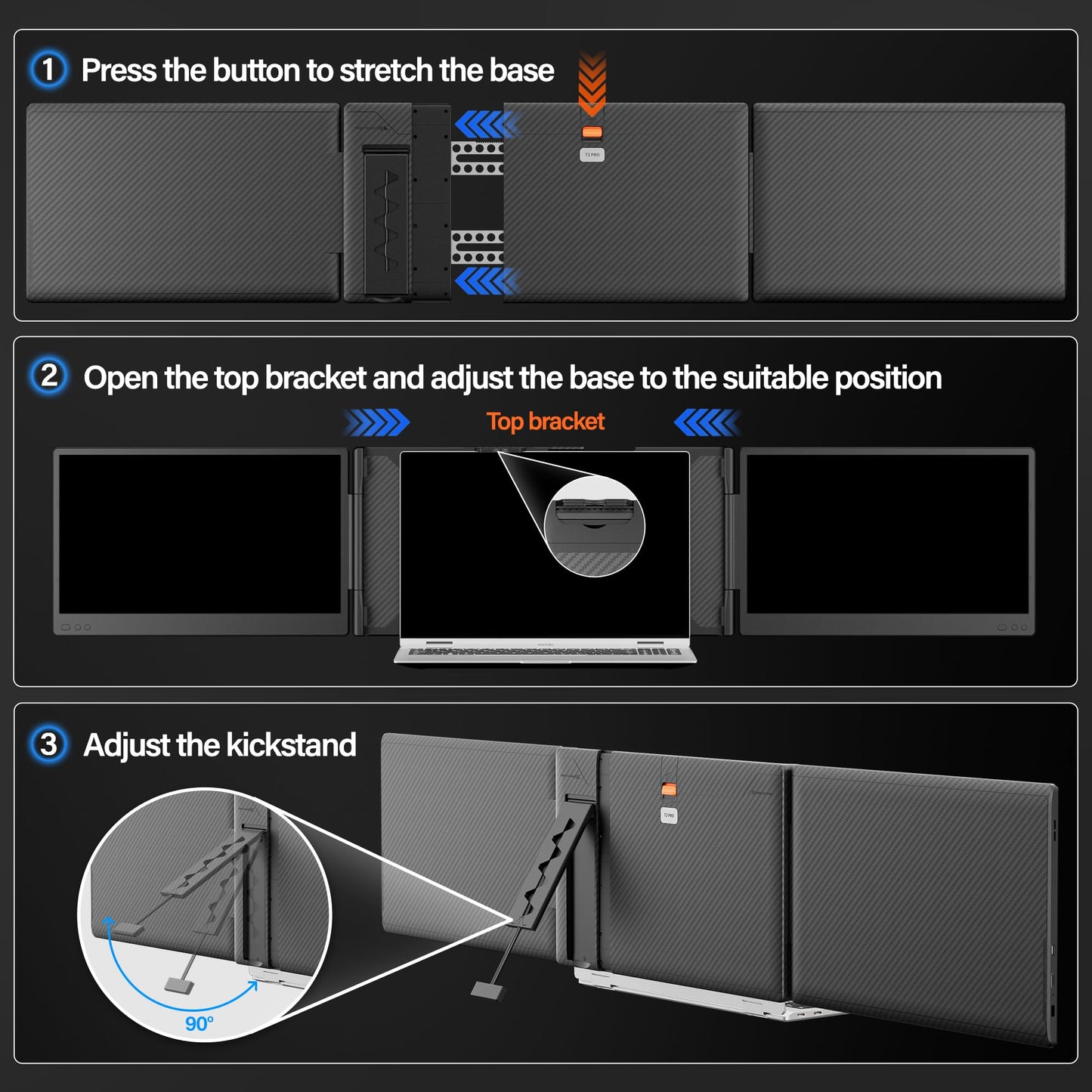 Laptop Screen Extender 0.17" Ultra-Thin, 14.2" FHD 1080P IPS Portable Monitor for Laptop, Dual Screen Travel Monitor Extender Suitable for 13"-17.3" Plug & Play for Windows/Mac/Android/Switch/PS-5