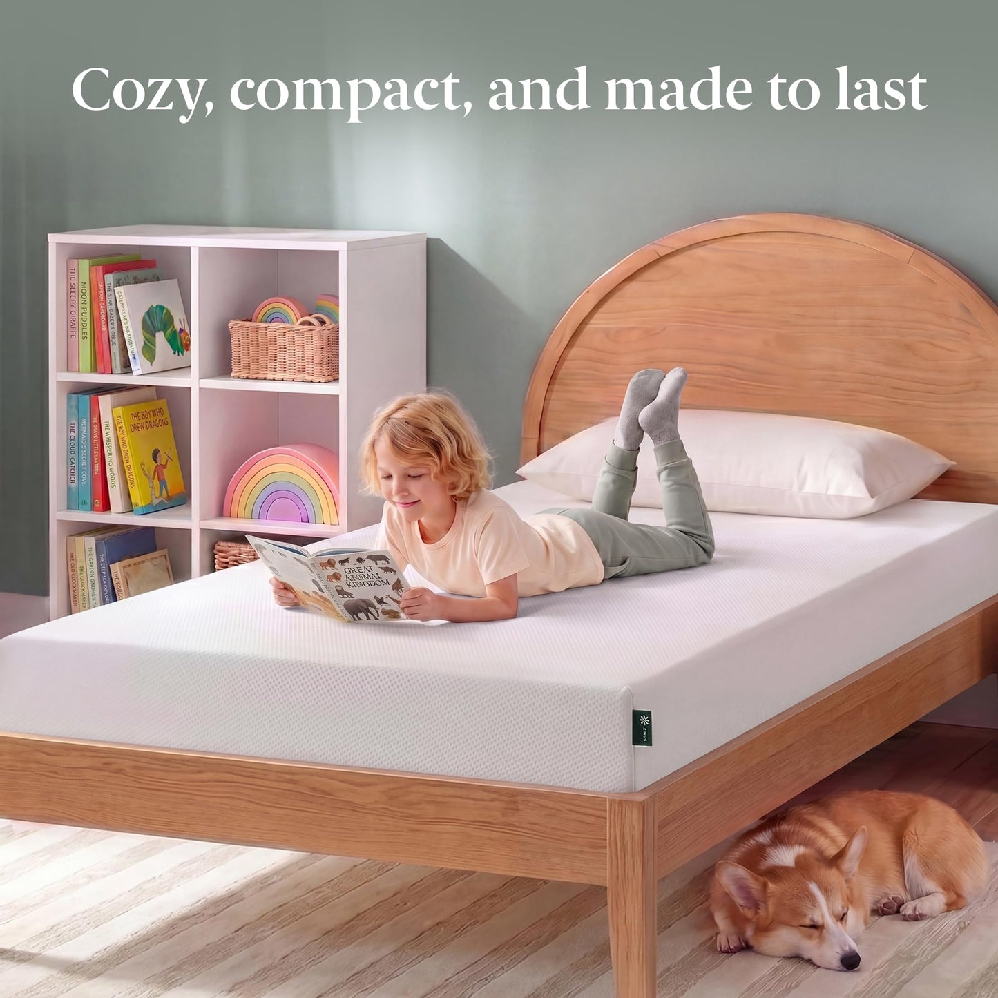 Zinus Green Tea Memory Foam Mattress 6 Inch, Pressure-Relieving Comfort & Full-Body Support, Naturally Fresh, Medium Firm Feel, CertiPUR-US & Oeko-TEX Certified Safe Materials, Twin