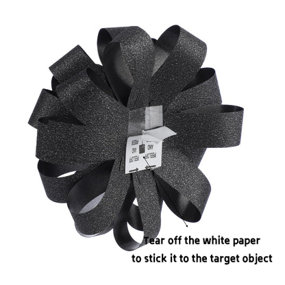 FORBINBO 16 Pcs Gift Bows Assortment - 4 Size Gift Bowsand 2 Crimped Curling Ribbons, Perfect for Christmas, Holiday，Birthdays, Weddings, Baby/Bridal Showers, Party (Black)