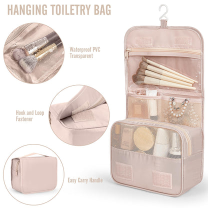 Veken 10 Set Packing Cubes for Travel, Beach Vacation Essentials Accessories for Cruise Ship, Suitcase Organizer Bags for Luggage with Hanging Toiletry & Shoe Bag, Birthday Gifts for Women Mom Her