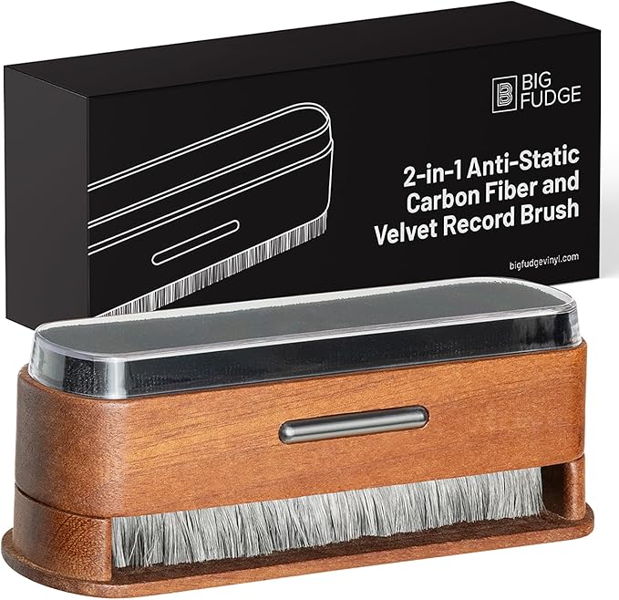 Big Fudge Vinyl 2-in-1 Wooden Record Cleaning Brush