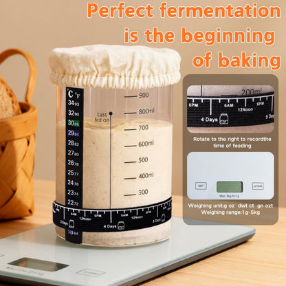 Super All-Inclusive Sourdough Starter Kit with Pot,Sourdough Bread Baking Supplies,4 Banneton Bread Proofing Baskets,Scale,34OZ Sourdough Starter Jar, Bread Making Tools Kit,Perfect Baking Gifts