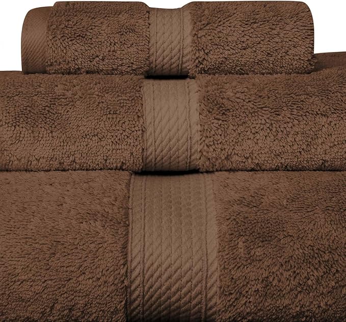 Superior Solid Egyptian Cotton Towel Set, Hand Towel 20” x 30”, Bath Towel 30”