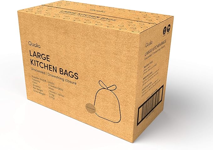 UNSCENTED 21 Gal / 80 Liter | Drawstring Closure Trash Bag | Heavy Duty By