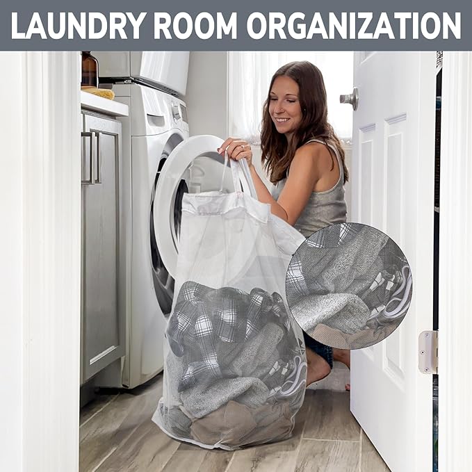 Goodpick Laundry Basket with Wheels, 75L Laundry Hamper