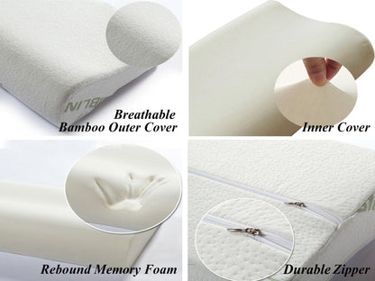 Ecosafeter 2025 New Upgrade Memory Foam Pillow- Cervical Orthopedic Deep Sleep Neck Pillow-Superior Comfort for Neck Shoulder Pain Sleeping