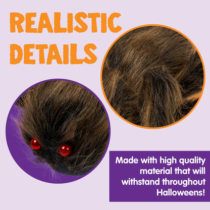 JOYIN 5ft Halloween Spider Outdoor Decorations, Scary Giant Large Spider Props for Halloween Outside Decor, Indoor Party Supplies and Yard Lawn Decoration, Brown