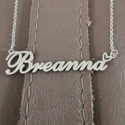A168A Juan Custom Name Necklace Customized Personalized Plated Name Necklace for Mother Daughter Christmas New Year Silver