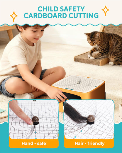 BEAVERBOT Kid-Safe Electric Cardboard Cutter for Ages 3+ | No Sharp Blades | STEM & STEAM Upcycling Tool | Safe for School Projects, DIY Building & Creative Maker Gifts for Boys & Girls