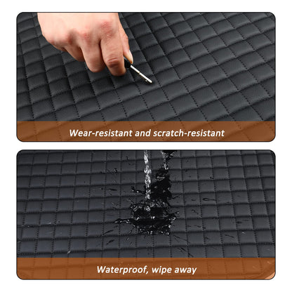 ZATOOTO Rear Car Seat Cover, 1PCS PU Leather Waterproof Car Seat Mat Cushion Protector for Back Seat, Anti-Slip & Comfortable, Black (ZD-ZXP-03H)