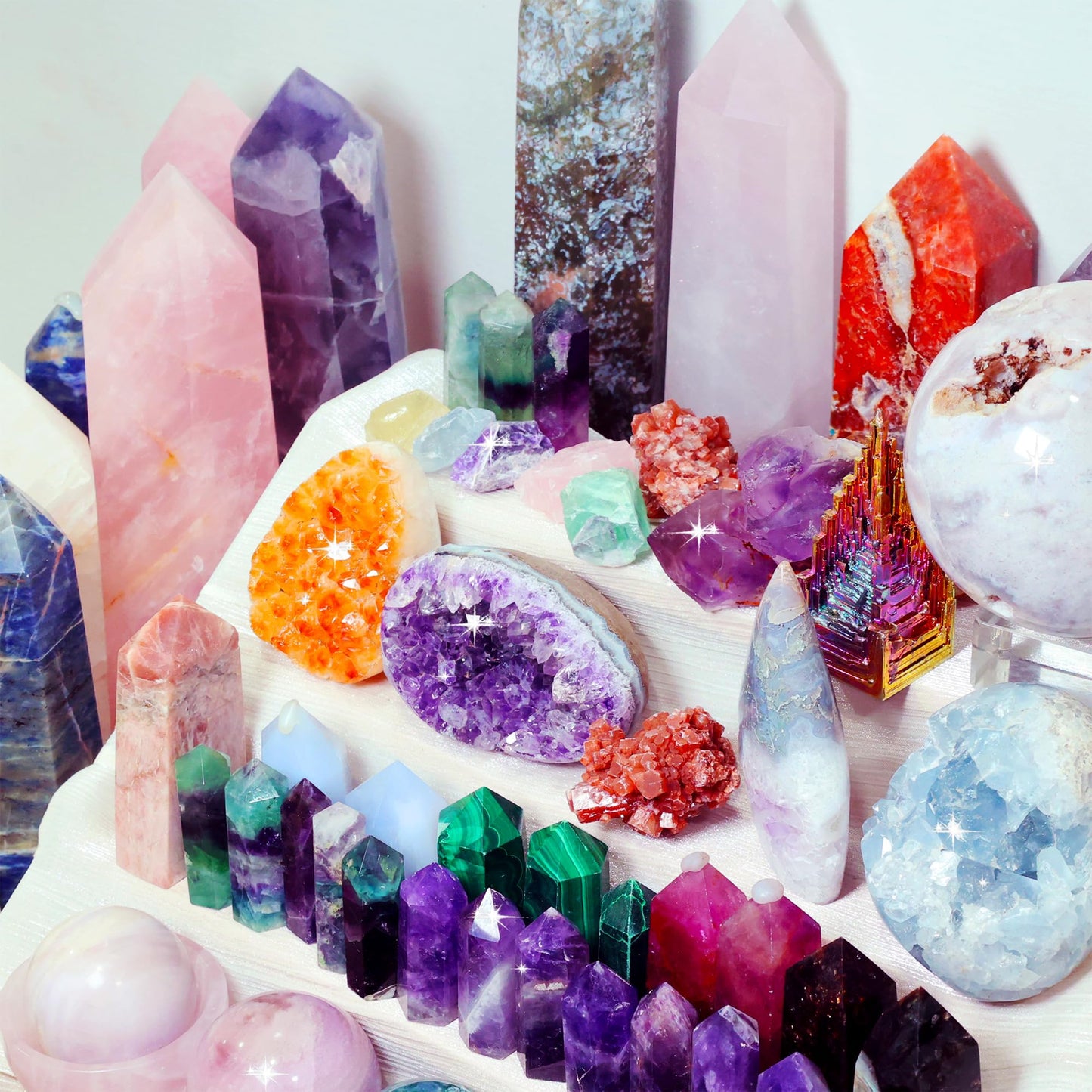CrystalHola 4lb Mystery Crystal Box, Randomly Selected with Polished Natural Crystal for Home Office Decoration, Birthday Gifts