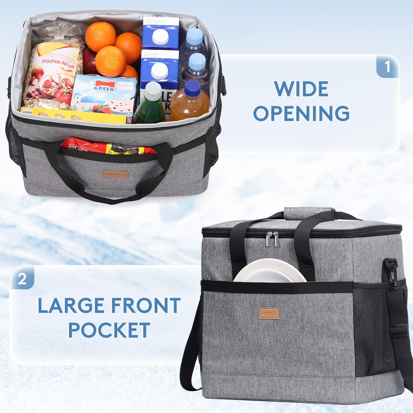 Lifewit Insulated Bag 30L Lunch Bag for Men Women Children Lunch Bag Cooler Protection