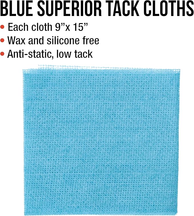 TCP Global Pure Blue Low Tack Superior Tack Cloth, Automotive & Woodworking