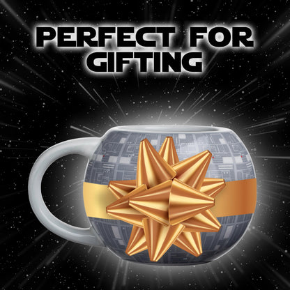 Silver Buffalo Star Wars Death Star 3D Sculpted Ceramic Coffee Mug for Cappuccino, Latte or Hot Tea, 20 ounce, Gray Multicolor SV9195