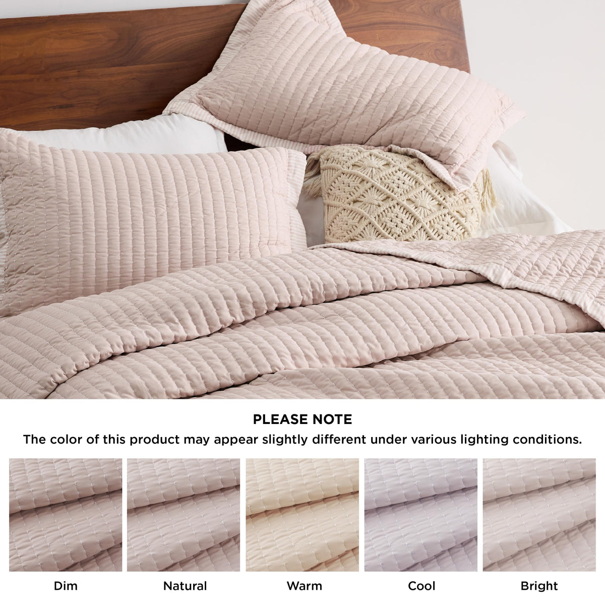 Bedsure Pink Quilts King Size - King Quilt Bedding Set Bedspread Coverlet, Lightweight Corduroy Pattern Bedspread, 3-Piece Set with 106"x96" Coverlet & 2 Pillow Shams, All-Season Soft Microfiber