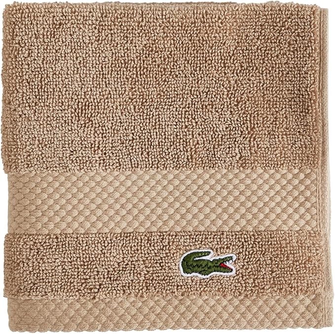Lacoste Heritage 100% Supima Cotton Wash Cloth, Premium Super Soft Bath Towel