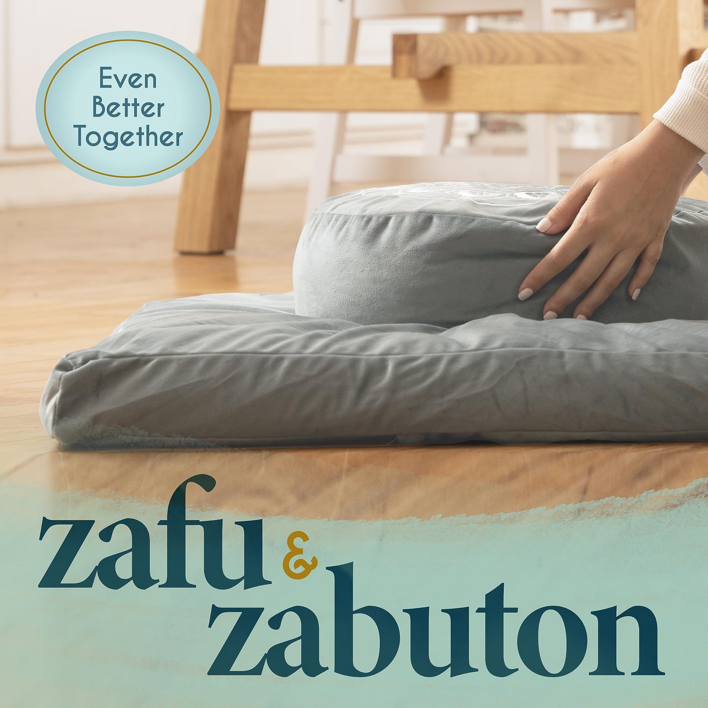 Florensi Meditation Mat Zabuton, Velvet Floor Cushions for Sitting, Meditation Cushions and Pillows with 100% Cotton Insert, Yoga Cushion for Women and Men, Pairs Perfectly with Yoga Bench