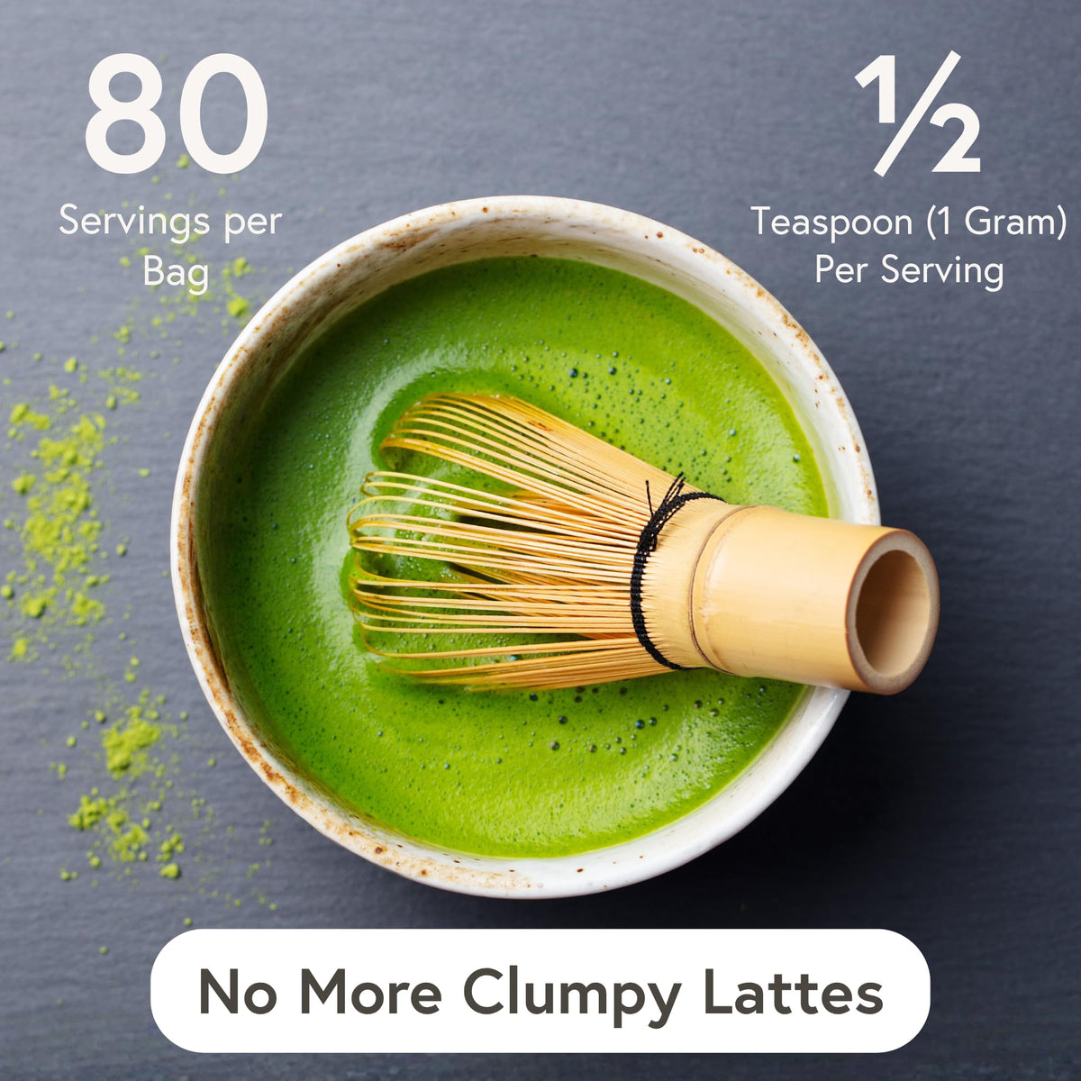 Matchabar Matcha Powder (80g) - Ceremonial Grade Authentic Japanese Matcha Green Tea Powder - Matcha Green Tea Powder Harvested in Japan - Matcha Tea Powder Latte - Zero Sugar, Vegan & 0 Calories