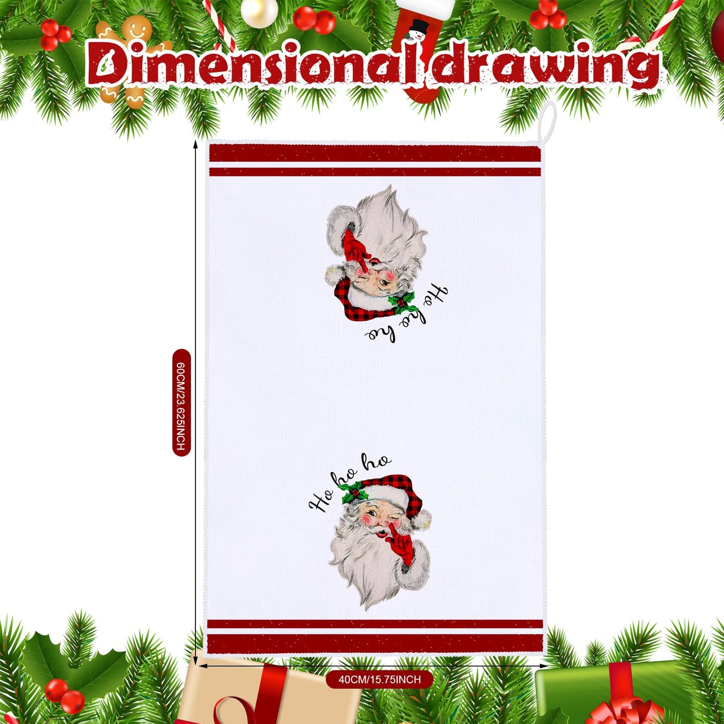 Oudain 6 Pcs Christmas Kitchen Towels Red and White Christmas Hand Towels Xmas Tree Snowman Dish Cloths 24 x 16 Inch Santa Truck Decorative Tea Dishcloths for Home Kitchen Bathroom Winter Xmas Gifts