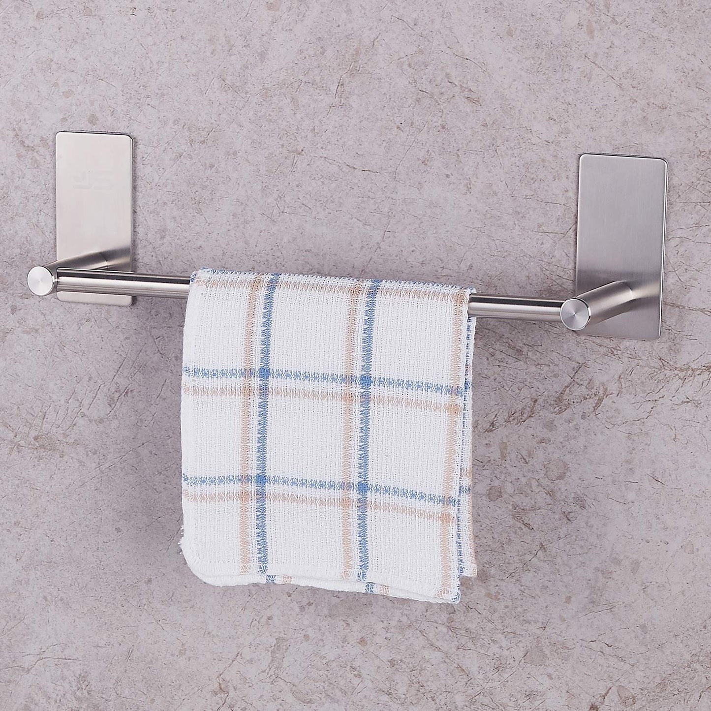 JS Towel Rail Holder 30CM Towel Bar Stainless Steel Adhesive Rails No Drilling Small Shower Tea Towel Rack Shelf for Bathroom Hardware and Kitchen