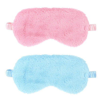 2 Pack Plush Sleeping Eye Mask Soft Plush Eye Mask Fuffy Eye Cover Comfortable Sleep Mask Blindfold Rainbow Faux Fur Eye Shade for Women, Men and Kids Travel Nap Sleeping 565488_2_3pL1H9vJ3