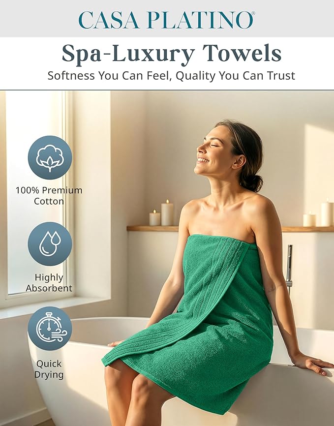 Casa Platino 100% Mercerized Cotton Bathroom Towel Set