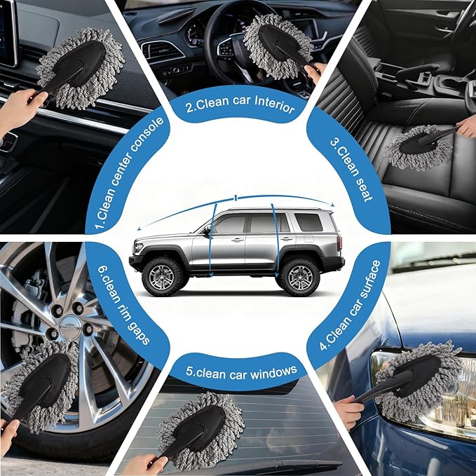 Car Detailing Brush Kit with Detail Brushes, Car Interior Detailing Brushe