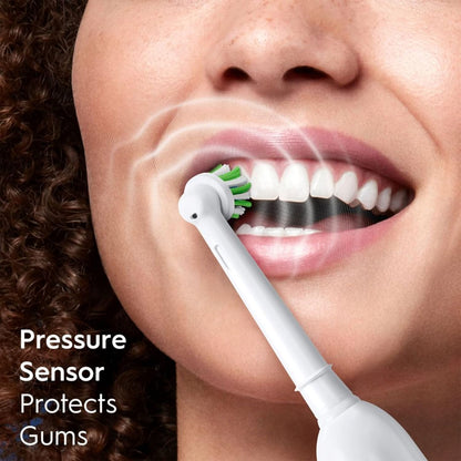 Oral-B Pro 1000 CrossAction Electric Toothbrush, Black with 4 Replacement Brush Heads