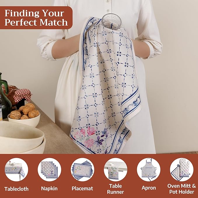 Maison d' Hermine Kitchen Towels Set of 3 100% Cotton 27.50" x 20" Reusable