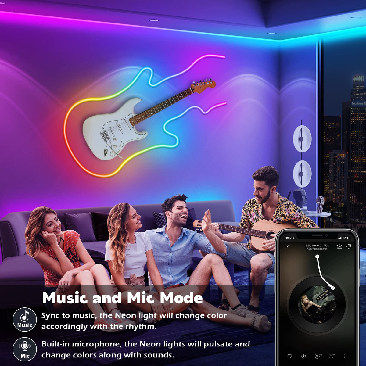 AILBTON 20Ft Neon Rope Lights,Flexible Led Rope Lights Control with App/Remote,Multiple Modes Music Sync Gaming RGB Led Neon Lights for Bedroom Outdoor