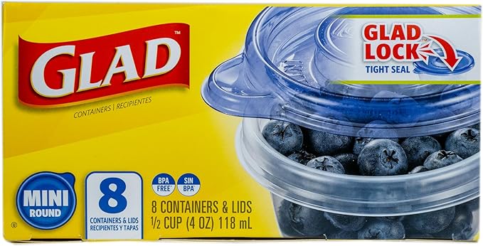 Glad GladWare Mini Round Food Storage Containers
