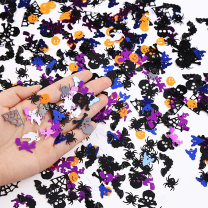 DIYASY 5000 Pcs Halloween Confetti Glitter,Confetti Sprinkles Bats Spider Pumpkin Table Scatter for Halloween Table Decorations