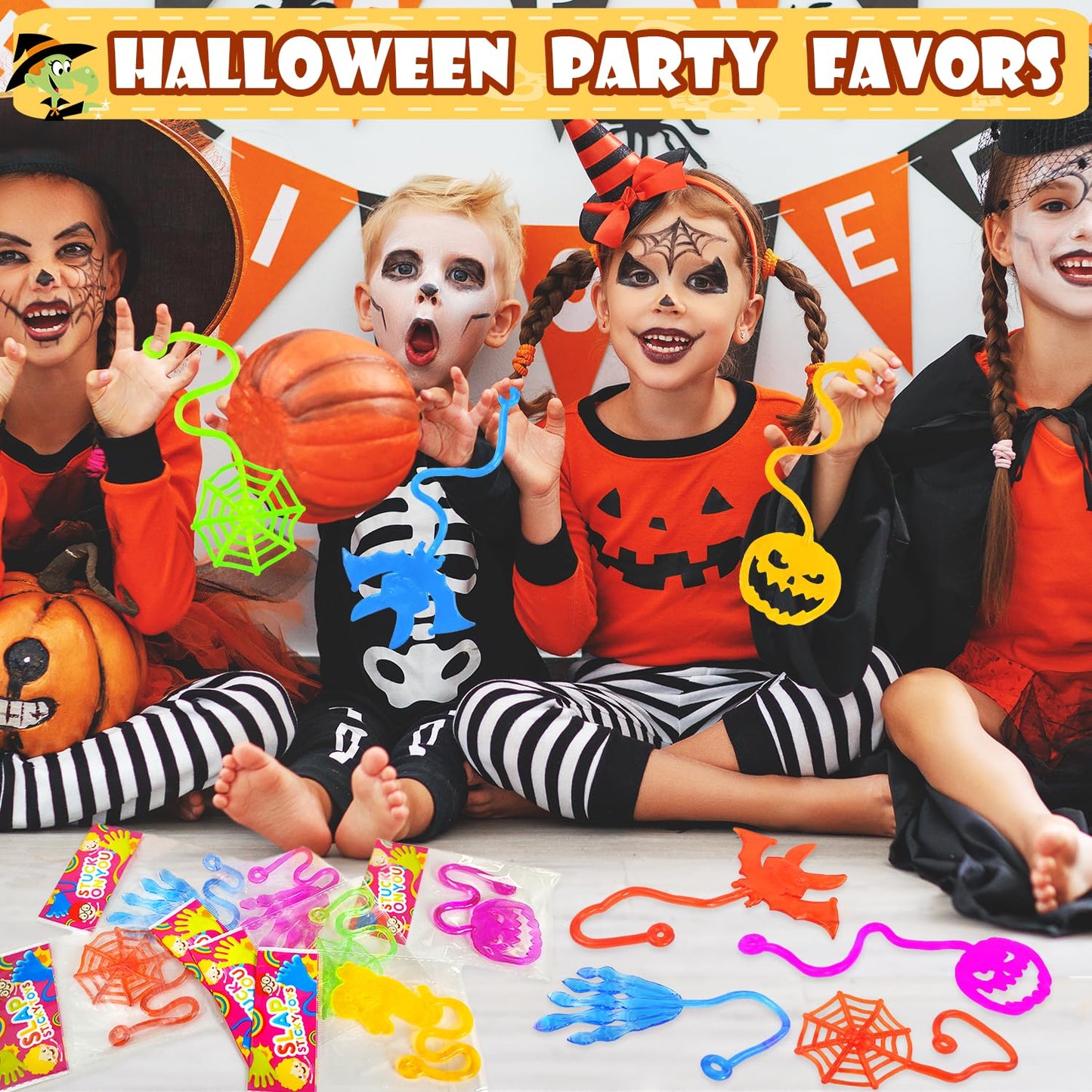 20 PCS Halloween Sticky Hands Party Favors Toys Gifts for Toddlers,Halloween Treats Non Candy for Kids,Boo Trick or Treat Basket Goodie Bag Stuffers Fillers,Classroom Prizes Trinket Decor for Boy Girl