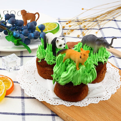 54 Piece Mini Jungle Animals Toys Set,Realistic Wild Animals Figure，Vinyl Pastic Animal Party Favors Toys For Boys Kids Toddlers Forest Small Farm Animals Toys Playset