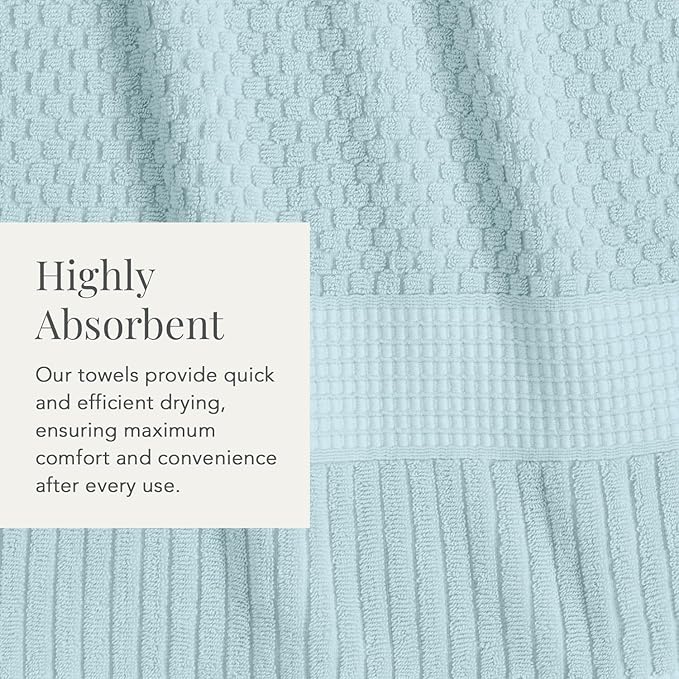 NY Loft 100% Cotton Towel Set 6 Piece | Super Soft & Absorbent Quick-Dry 2 Bath