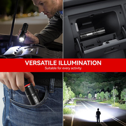 LETMY Tactical Flashlight S2000-2 Pack Bright Military Grade LED Flashlights High Lumens - Portable Handheld Flash Light, 5 Modes Zoomable Waterproof Flashlights for Home Emergency Camping Outdoor